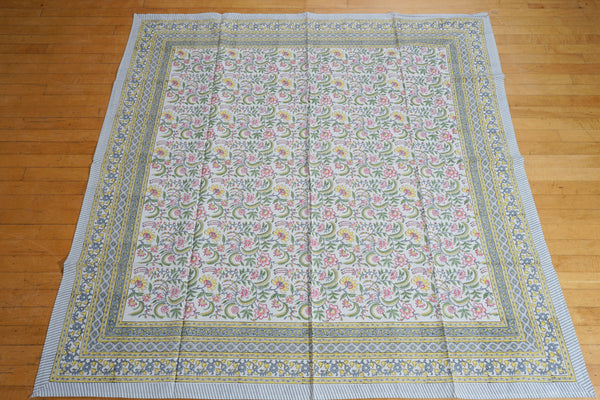 Block Printed Cotton Table Cover - 150 x 150 cms